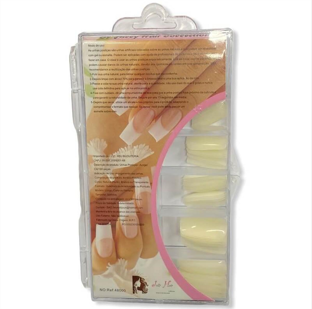 Beige Case Nails Without Notch Jully 100pcs