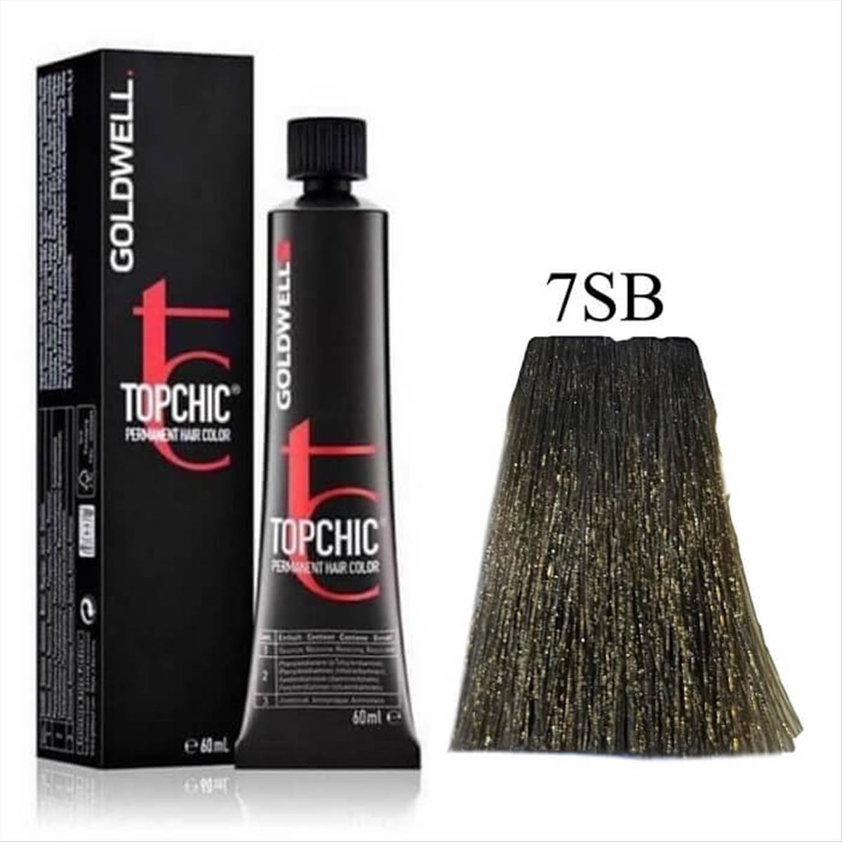 Βαφή Goldwell Topchic Permanent 7SB Καστανό Ασημί Μεσαίο 60ml