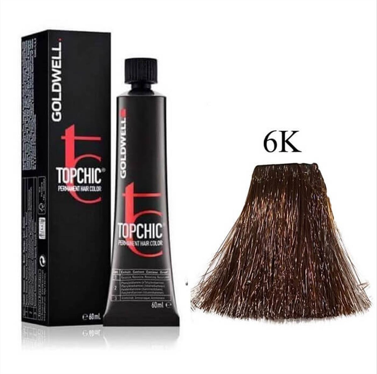 Βαφή Goldwell Topchic Permanent 6K Χάλκινο Σκούρο Φωτεινό 60ml