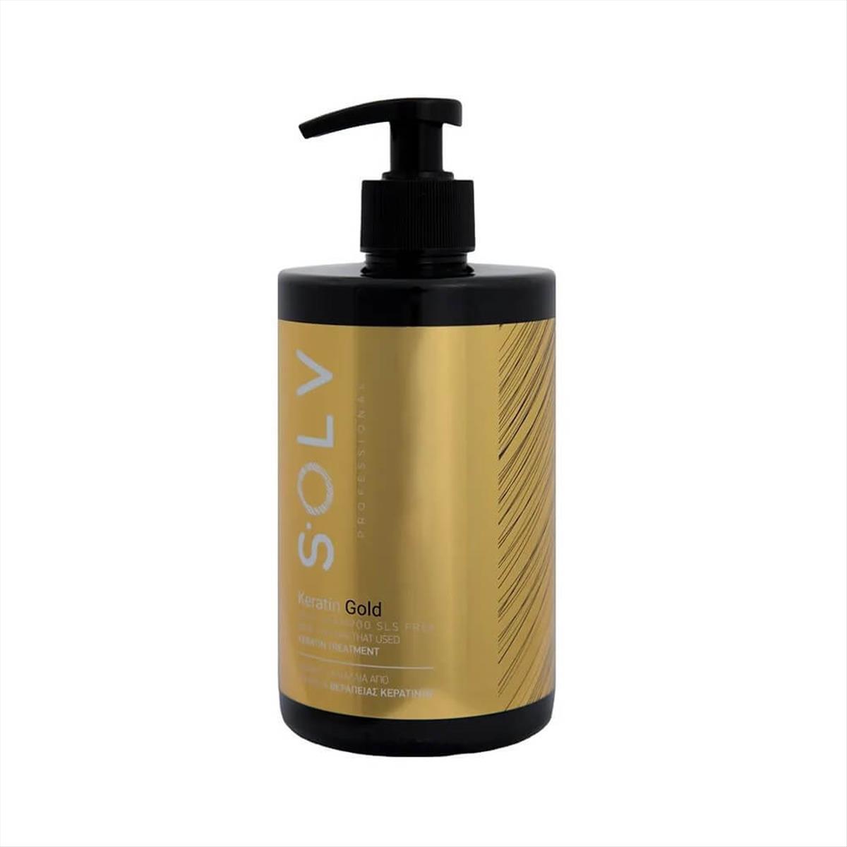 Hair Shampoo Solv Keratin Gold SLS Free 500ml