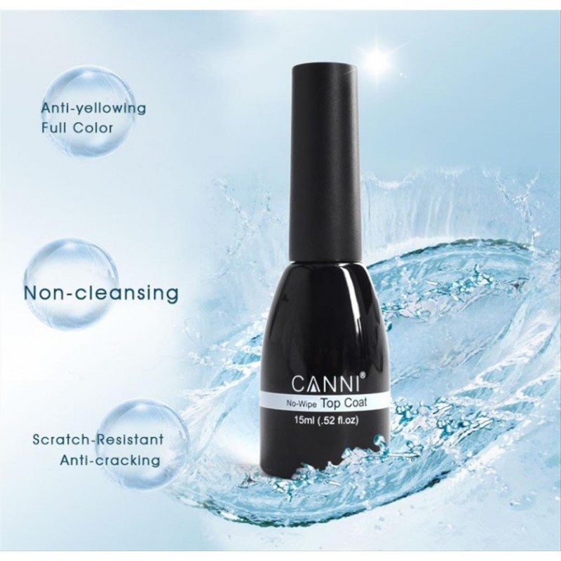 Canni Top Coat No Wipe Soak Off 15ml