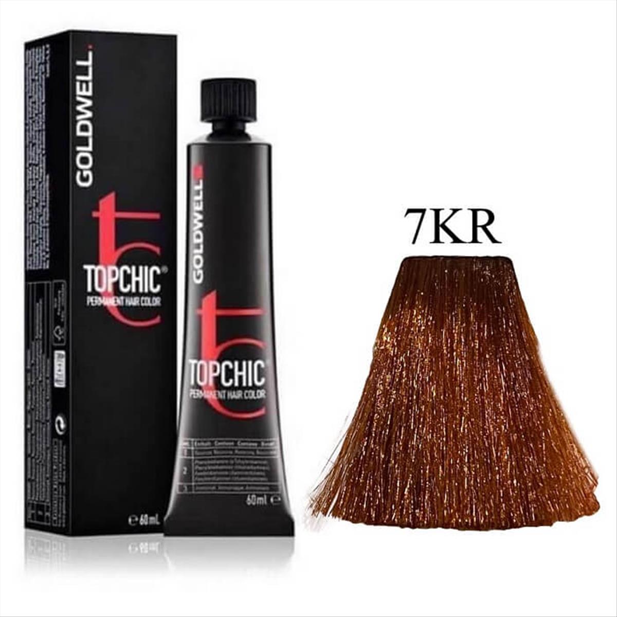 Βαφή Goldwell Topchic Permanent 7KR Χάλκινο Ακαζού 60ml