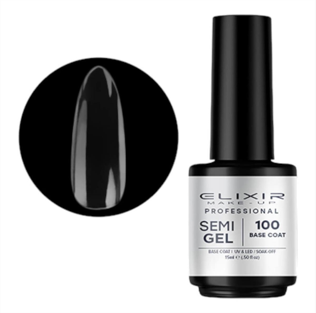 Ημιμόνιμο Βερνίκι Elixir Semi Gel Uv&Led 100 Base Coat 15ml