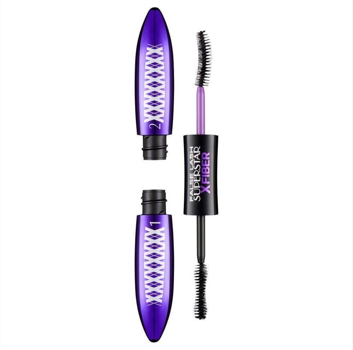 Μάσκαρα L'Oreal Xfiber False Lash Black 2 σε 1