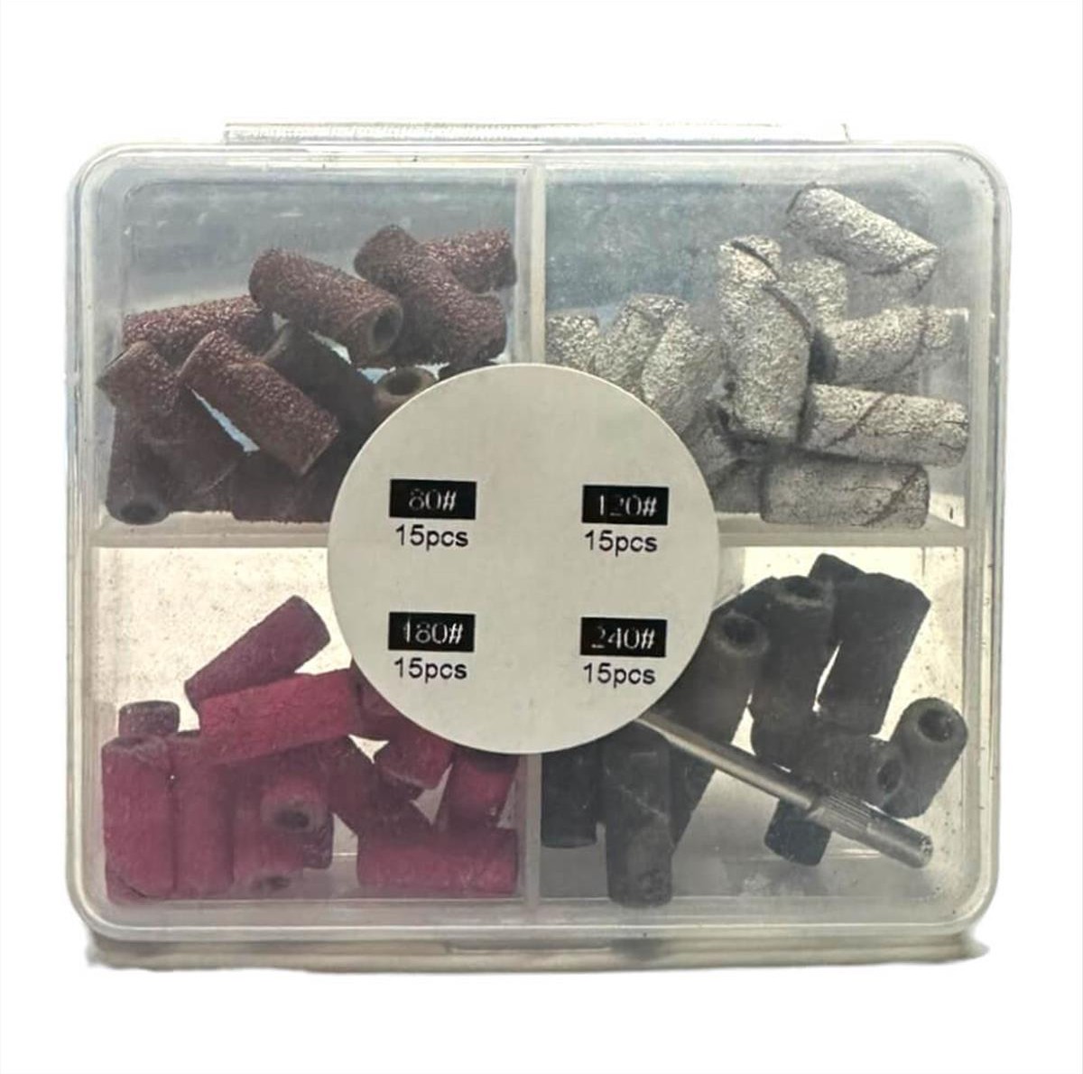 Mandrel Wheel Spare Parts Set  80# 120# 180# 240# 60pcs