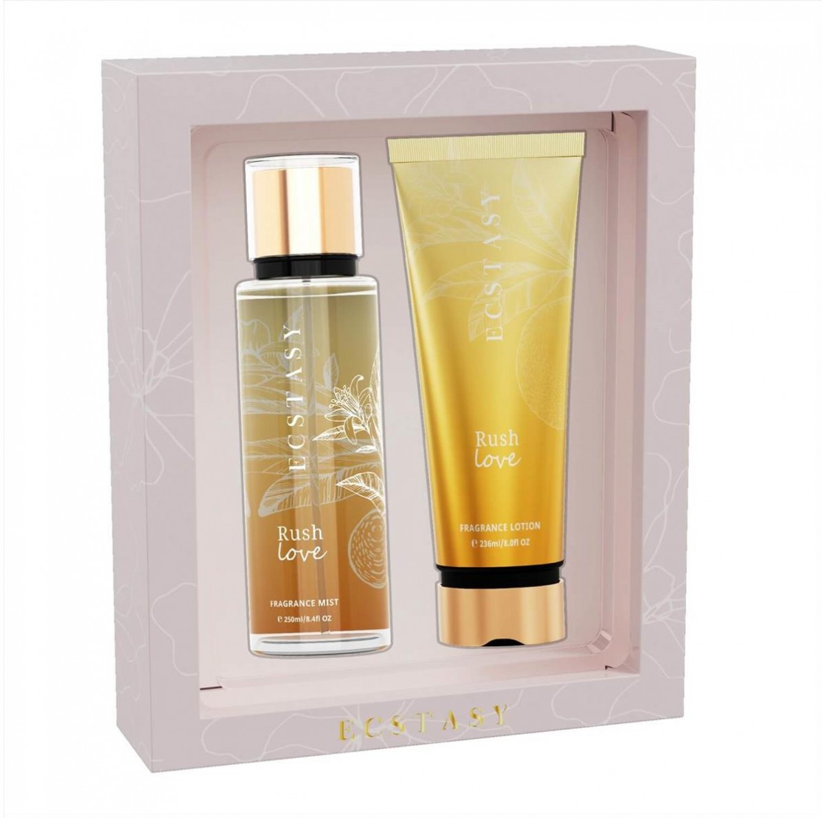 Ecstasy Gift Set - Rush Love Body Cream 236ml + Body Mist 250ml