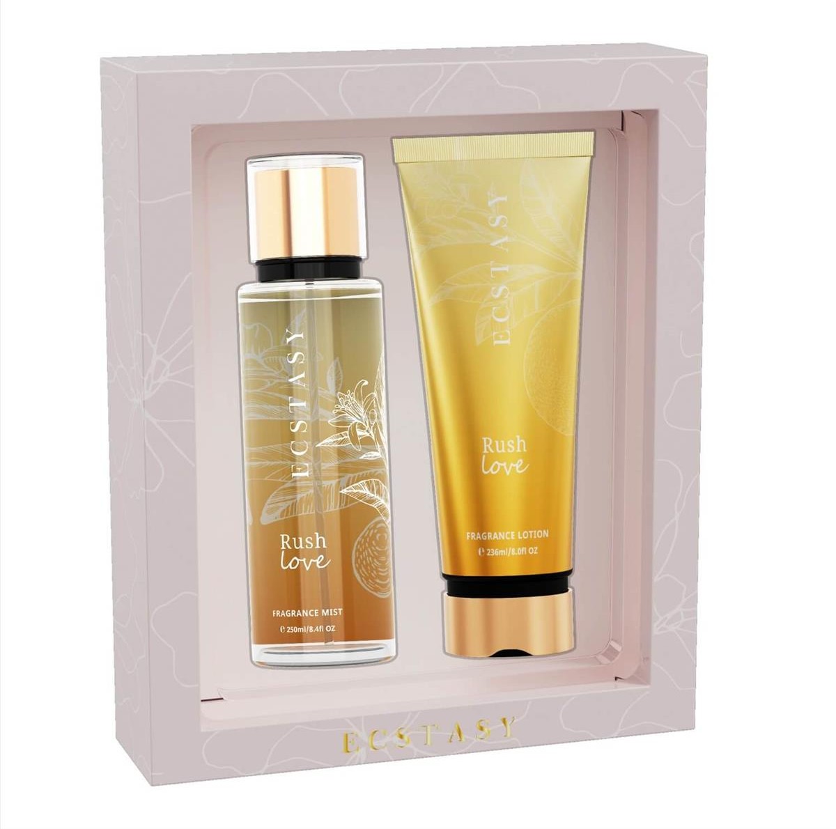 Ecstasy Gift Set - Rush Love Body Cream 236ml + Body Mist 250ml