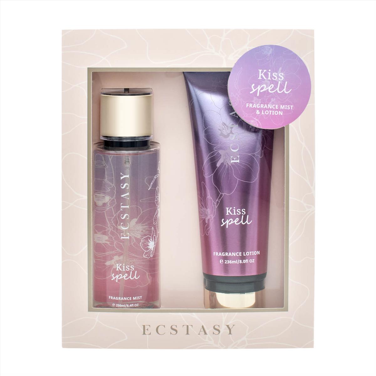 Ecstasy Gift Set - Kiss Spell Body Cream 236ml + Body Mist 250ml