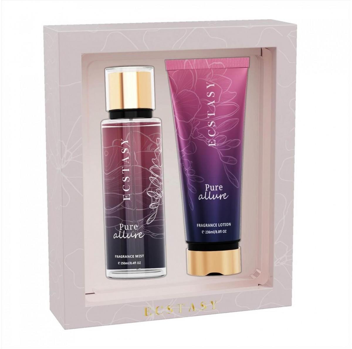 Ecstasy Gift Set - Pure Allure Body Cream 236ml + Body Mist 250ml