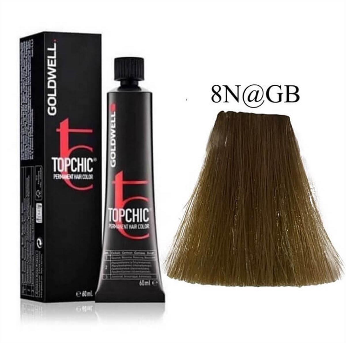 Βαφή Goldwell Topchic Permanent 8N@GB Χρυσό Μπεζ Ανοικτό Ξανθό 60ml