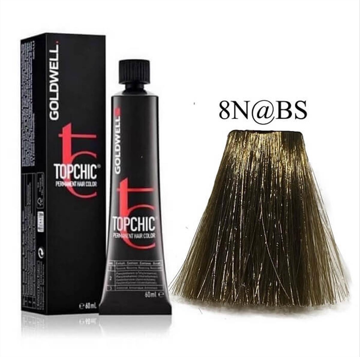 Βαφή Goldwell Topchic Permanent 8N@BS Ξανθό Ανοιχτό Φωτεινό Ασημί 60ml