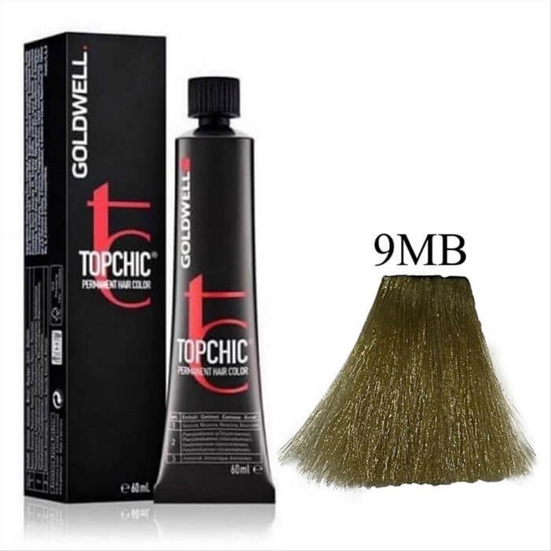 Βαφή Goldwell TopChic 9MB Πολύ Ανοιχτό Ξανθό Μόκα 60ml
