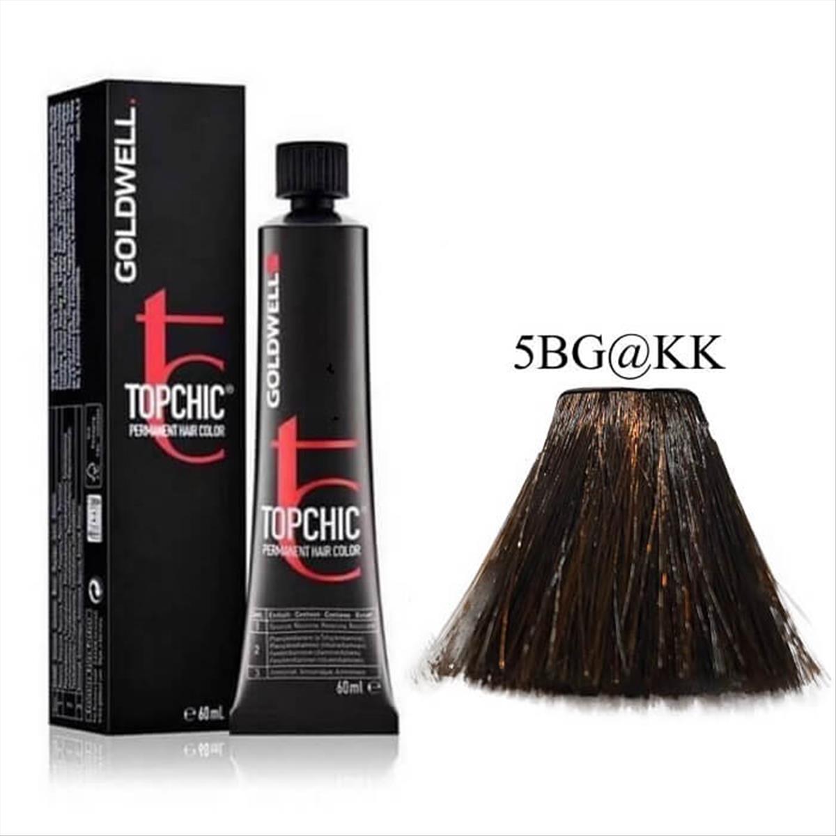 Βαφή Goldwell Topchic Permanent 5BG@KK Καφέ Χρυσό Έντονο Χάλκινο 60ml