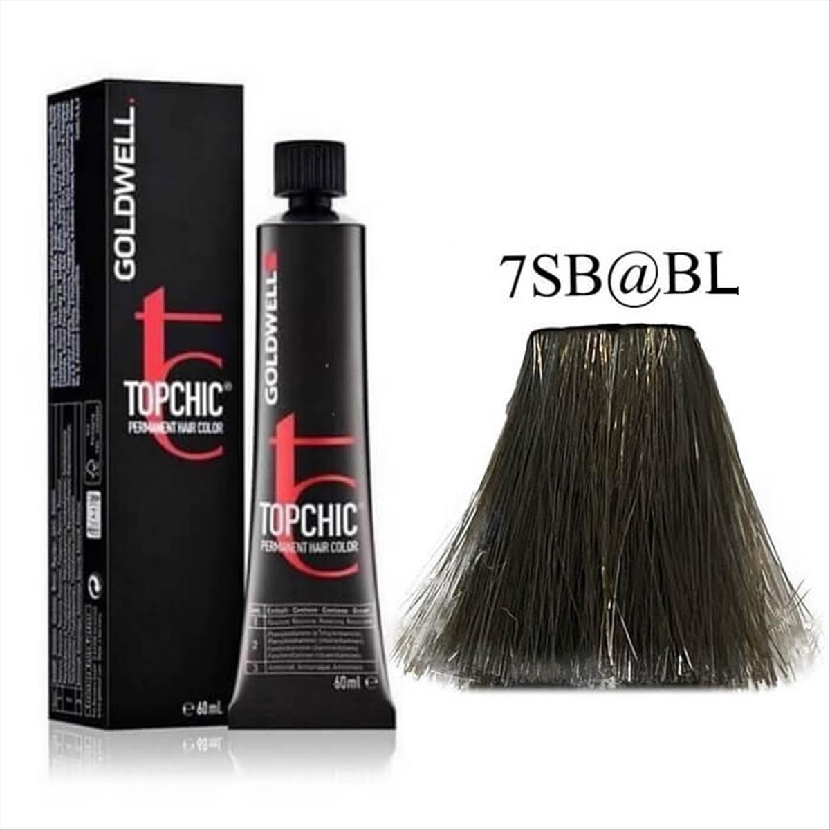 Βαφή Goldwell Topchic Permanent 7SB@BL Ασημί Μπεζ Μπλε 60ml