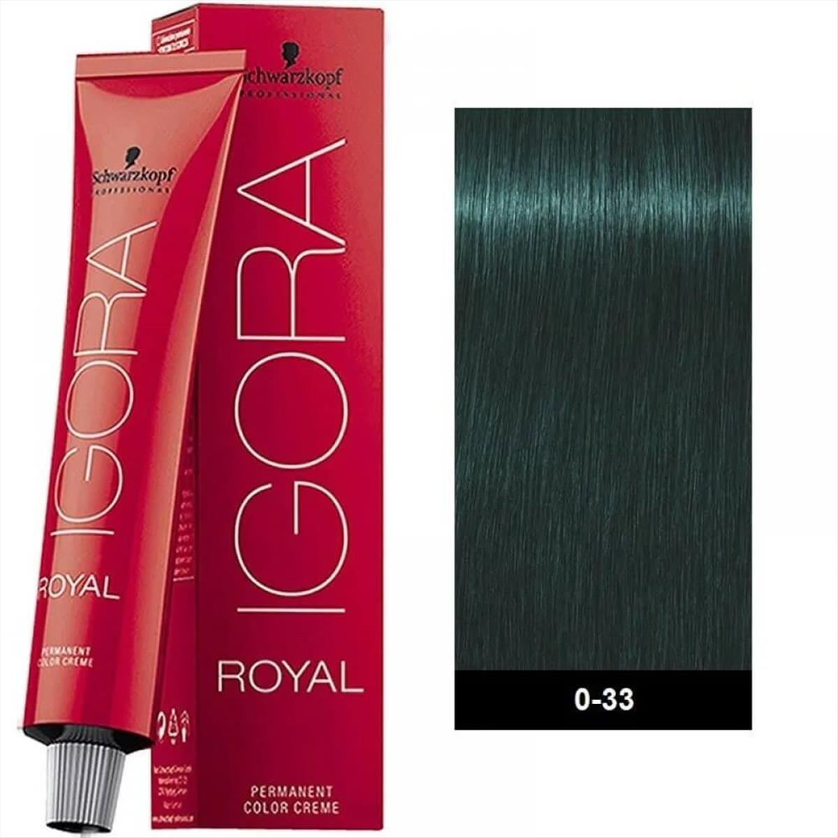 Βαφή Schwarzkopf Igora Royal 0-33 Αντι-κόκκινο Μίξτον 60ml Βαφή Schwarzkopf Igora Royal 0-33 Αντι-κόκκινο Μίξτον 60ml