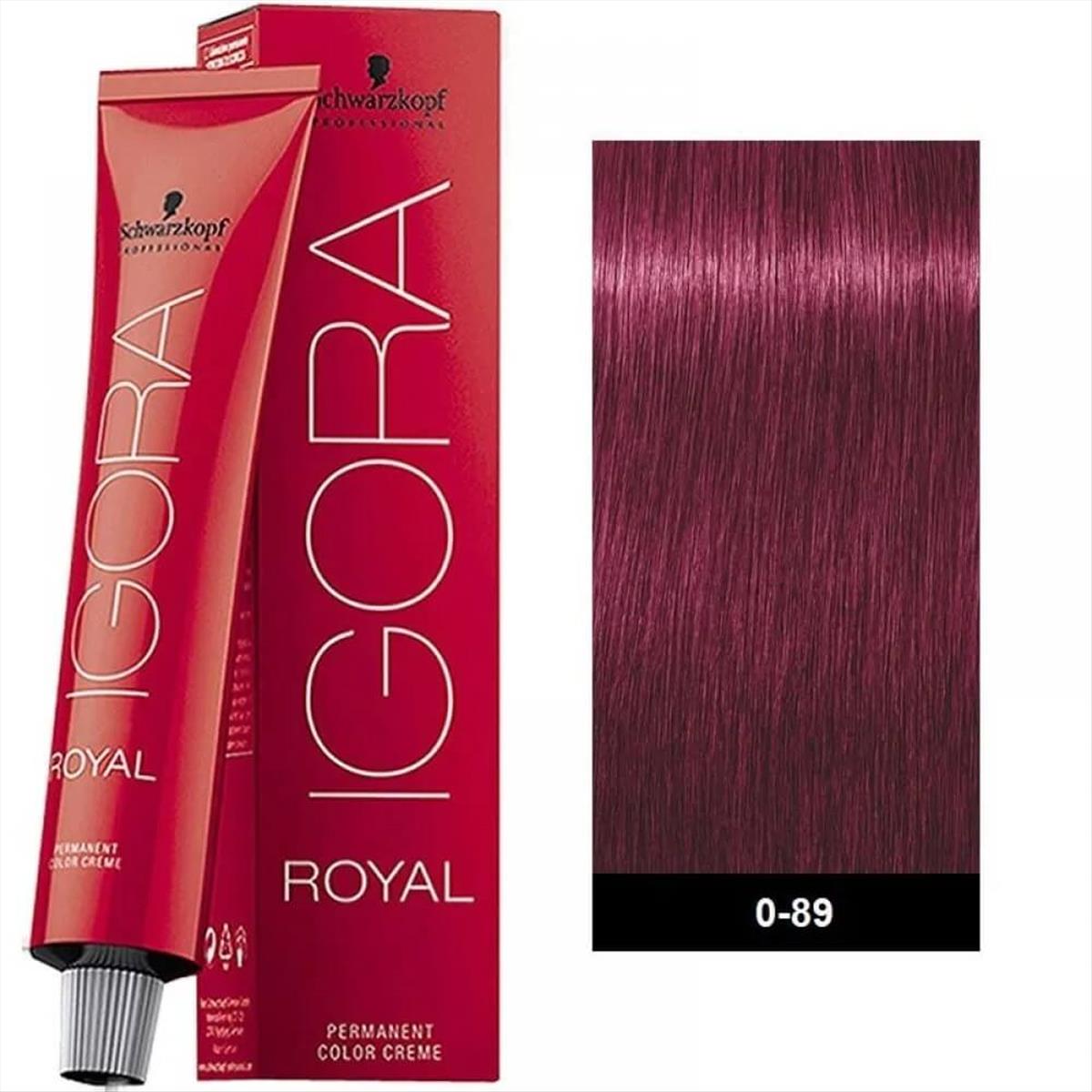 Βαφή Schwarzkopf Igora Royal 0-89 Κόκκινο Βιολέ Μίξτον 60ml