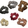 Hair scrunchie fabric beige A-4088