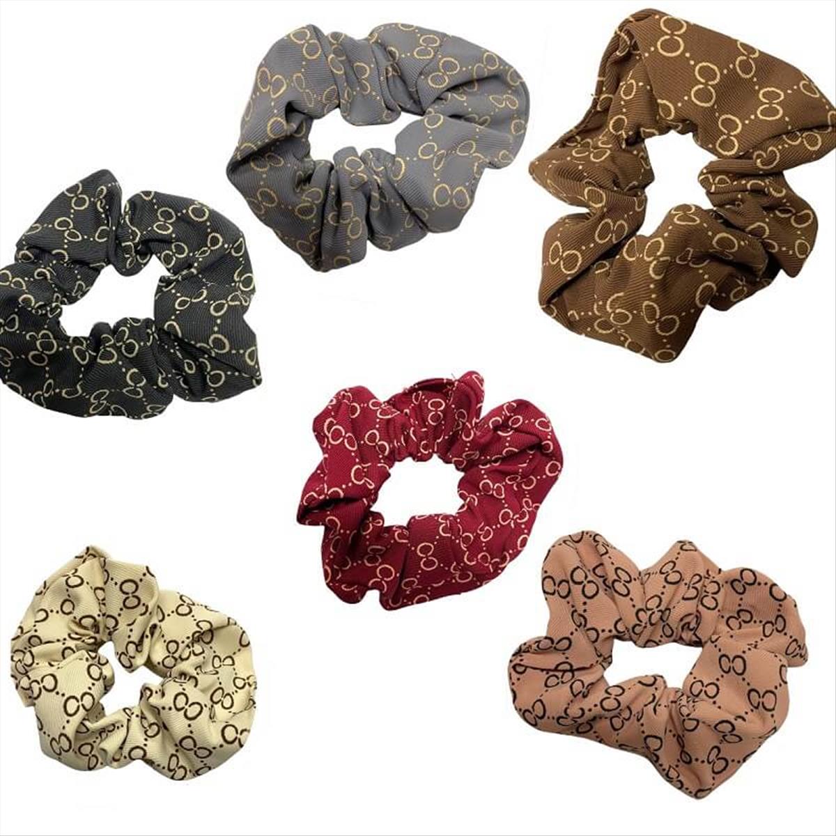 Hair scrunchie fabric burgundy Α-4088