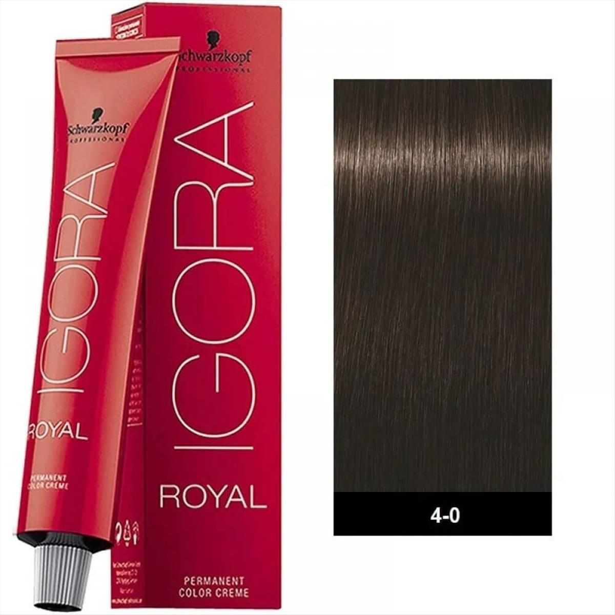 Βαφή Schwarzkopf Igora Royal 4-0 Καστανό Μεσαίο 60ml