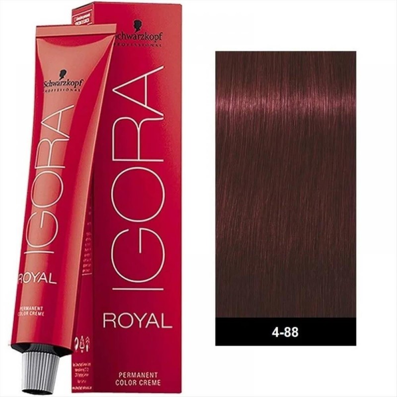 Βαφή Schwarzkopf Igora Royal 4-88 Καστανό Μεσαίο Έντονο Κόκκινο 60ml