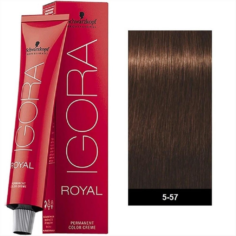 Βαφή Schwarzkopf Igora Royal 5-57 Καστανό Ανοιχτό Χρυσό Χάλκινο 60ml