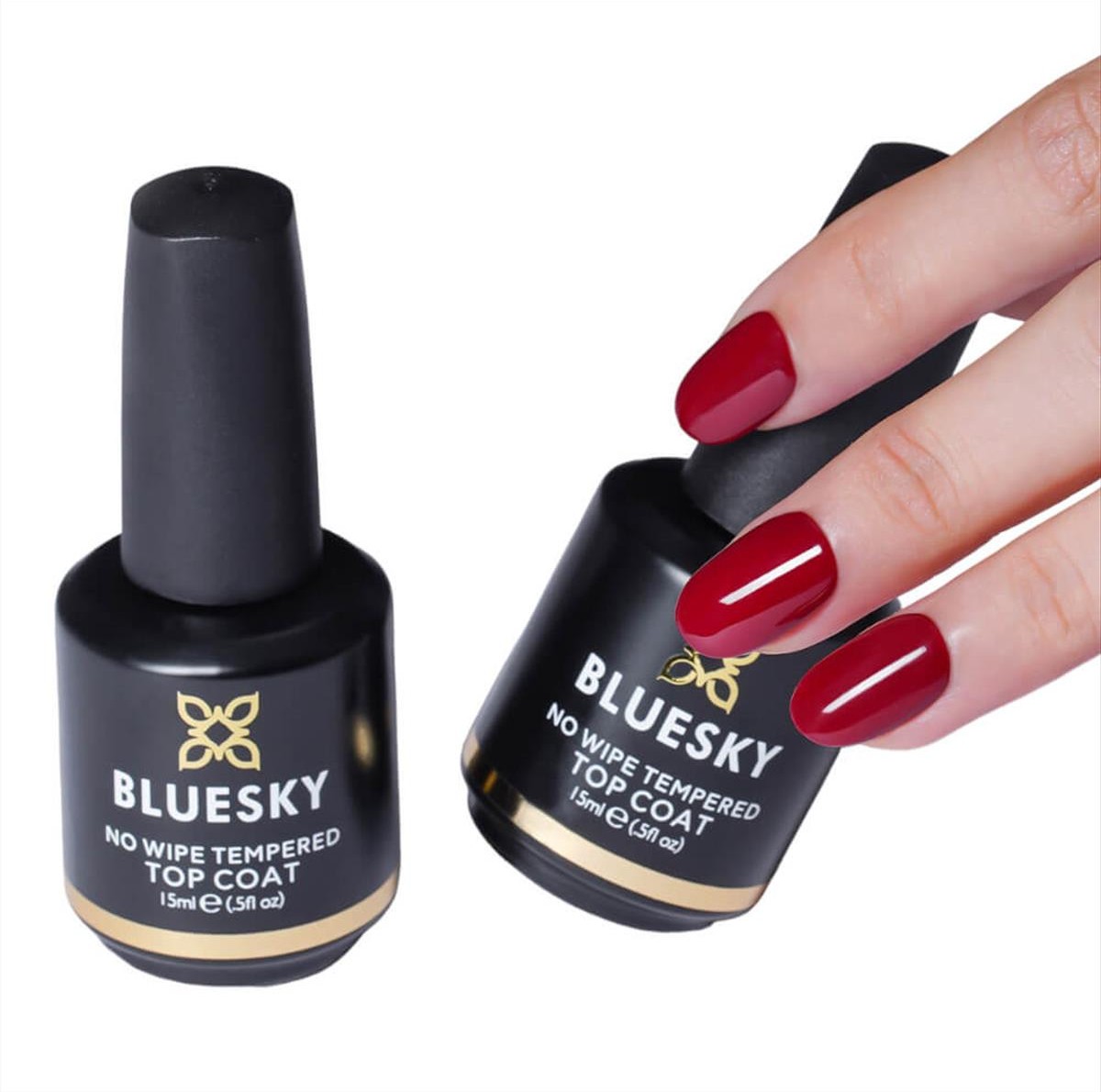 Bluesky Uv Gel Polish Top Coat No Wipe Tempered 15 ml