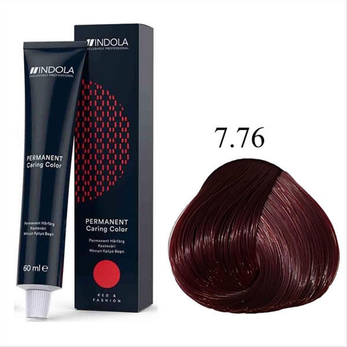 Βαφή Μαλλιών Indola 7.76 Ξανθό Βιολέ Κόκκινο 60ml