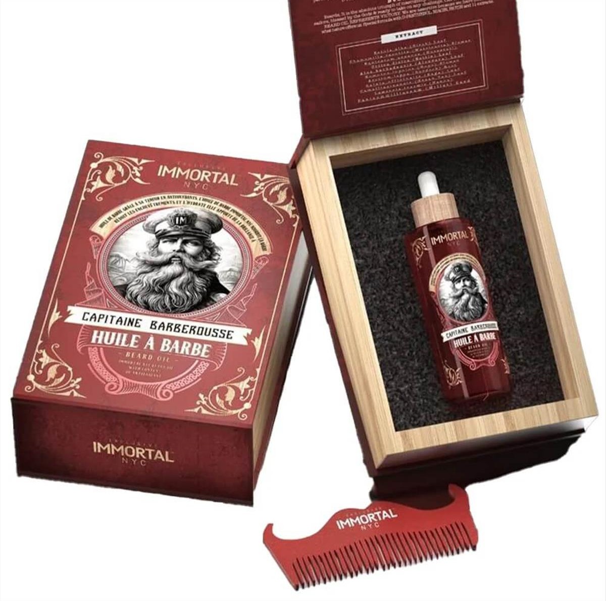 Immortal Capitaine Barberousse Beard Oil 100ml & Χτένα Kit