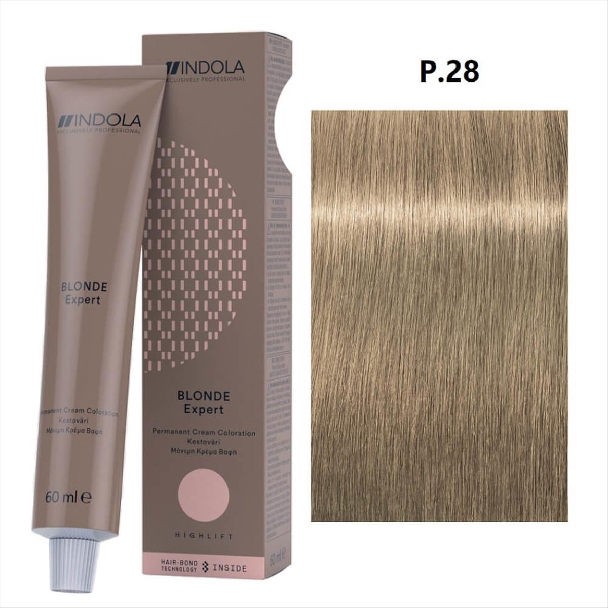 Βαφή Μαλλιών Indola Blond Expert P.28 Παστέλ Περλέ Σοκολατί 60ml