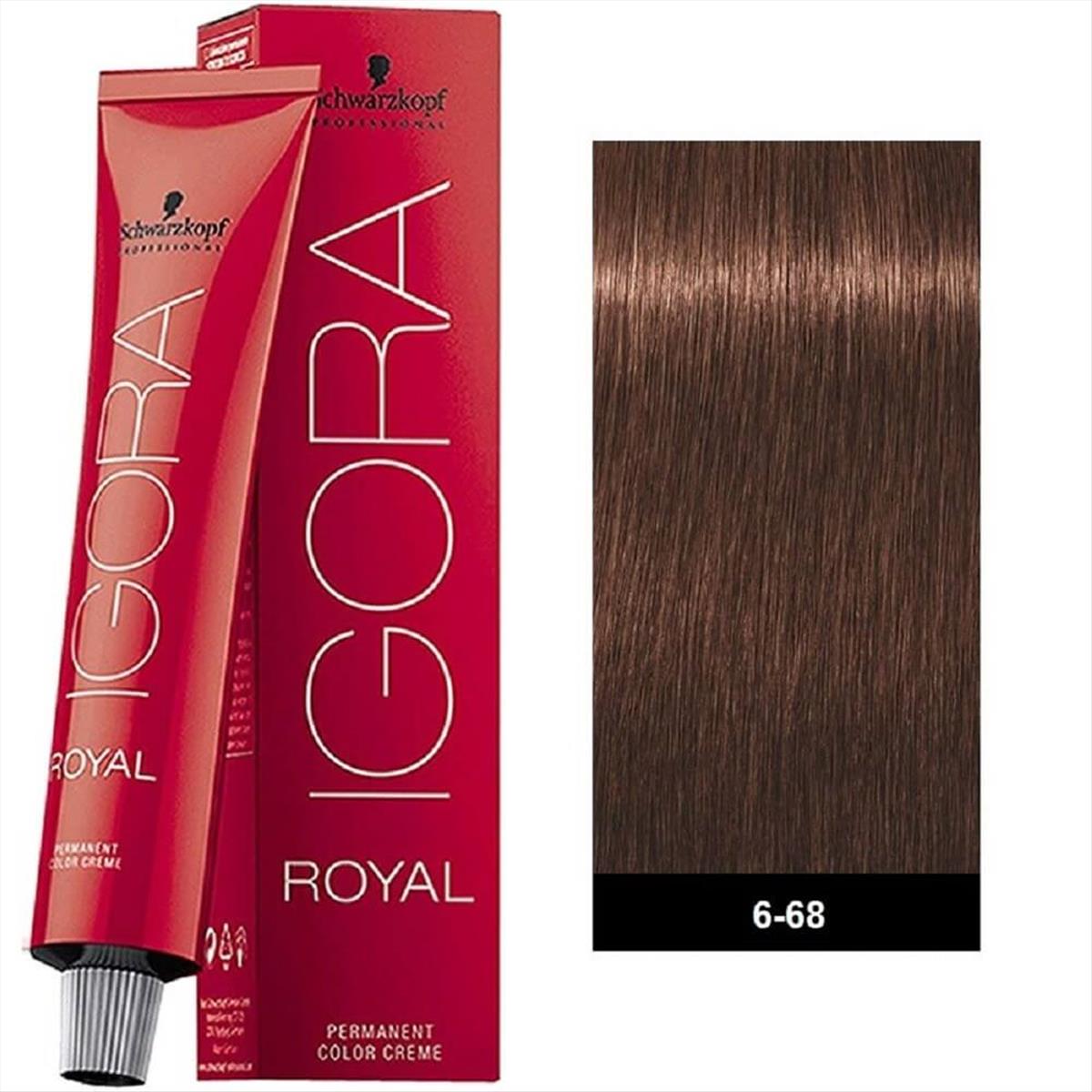 Βαφή Schwarzkopf Igora Royal 6-68 Ξανθό Σκούρο Σοκολατί 60ml