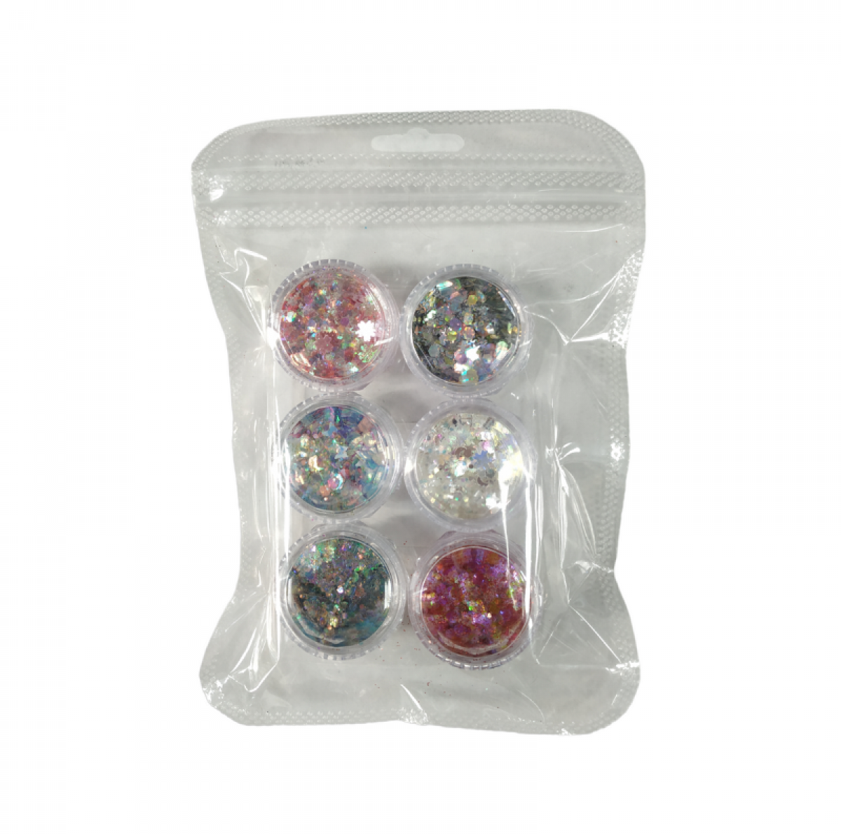 Σετ Glitter νυχιών Nail Art - ND129 - 6pcs - 910556
