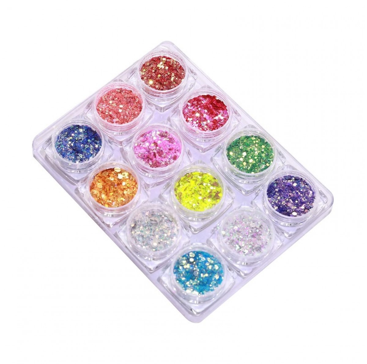Σετ Glitter νυχιών Nail Art - Παλέτα - Glitter DW - 12pcs - 910600