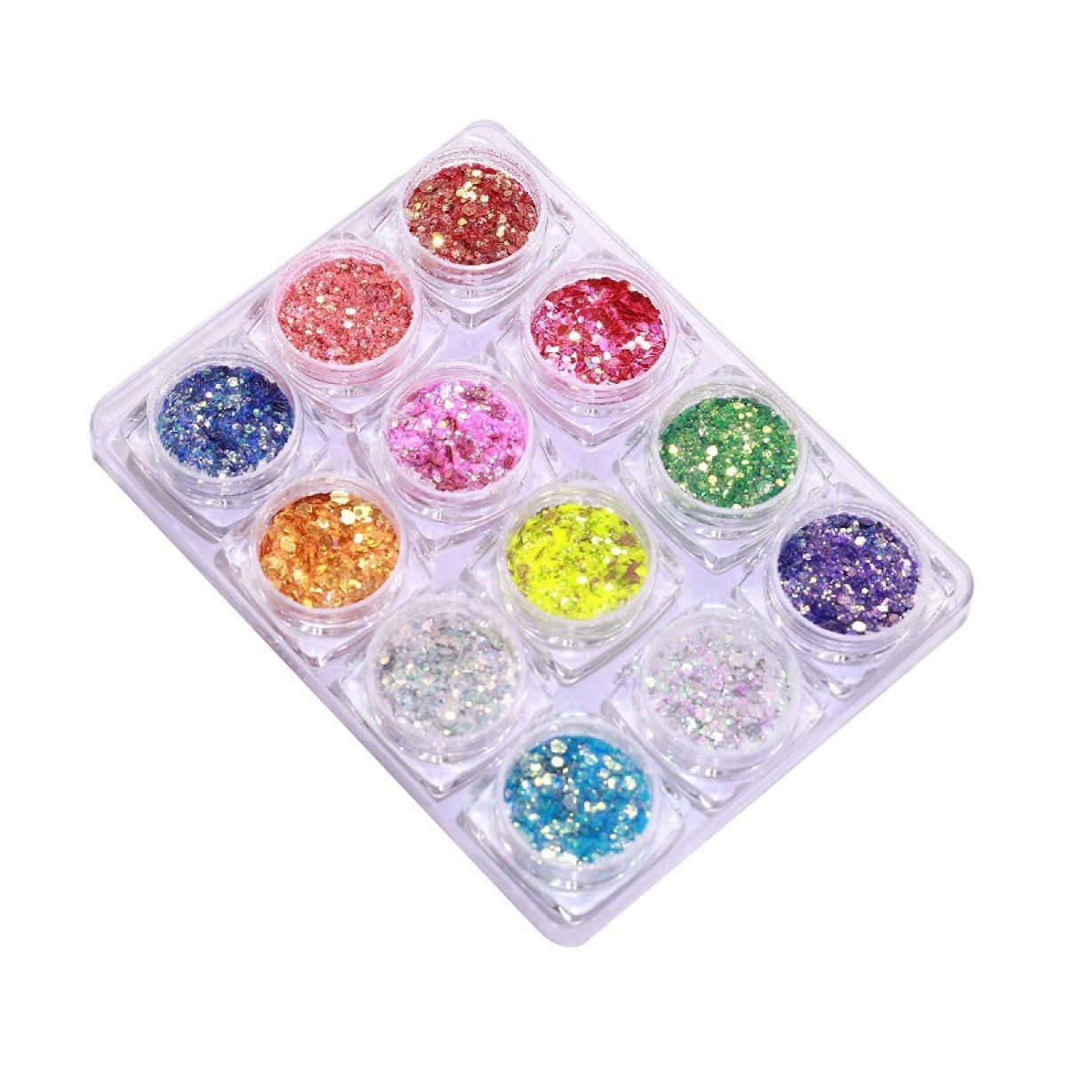 Σετ Glitter νυχιών Nail Art - Παλέτα - Glitter DW - 12pcs - 910600